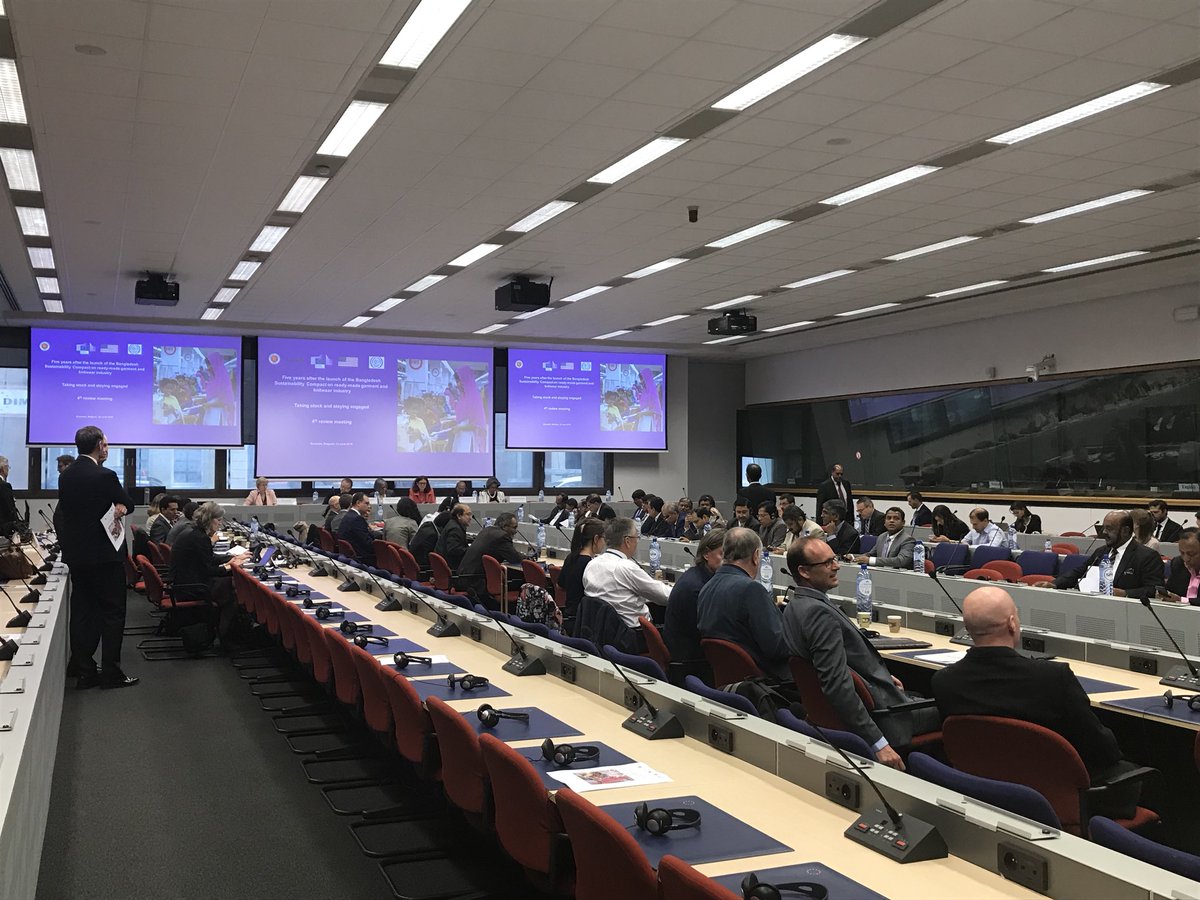 ILOBrussels's tweet photo. While the @ILO recognises the steps taken by the Government of #Bangladesh to advance the core labour standards, the ILO does encourage them to continue and intensify efforts, says Ms Greenfield at the 4th follow-up meeting of the #SustainabilityCompact. https://t.co/U3SMqe0EHC
