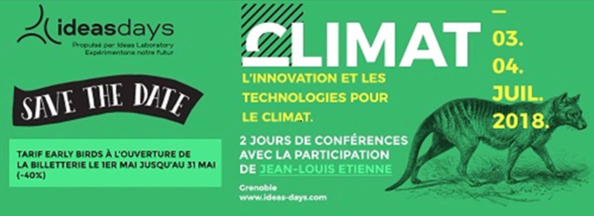 bbilloud's tweet photo. #IDD2018 RDV les 3-4 juillet aux #IdeasDays organisés par @IdeasLabFrance @VilledeGrenoble
Je parlerai #mobilité du future, #mobilitédurable, information-voyageurs augmentée, #ResponsiveLocomotion, #communs #Navitia #OpenTransport #IVA https://t.co/7Ecj5KtsOj