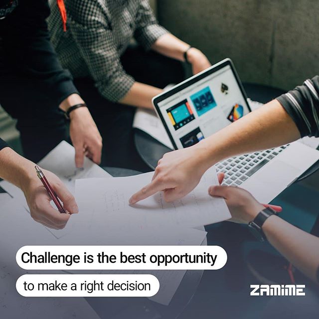 Zamimecom's tweet photo. Challenge is the best opportunity 
to make a right decision !!
—
چالش بهترین فرصت برای گرفتن یک تصمیم درسته
.
#DigitalMarketing #GraphicDesign #Projects #Projectmanagement #Challenge #Zamime —
#پروژه #برنامه_نویسی #مدیریت_پروژه #مدیریت_پروژه #دیجیتال_مارکتینگ #طراحی_وب #ضمیمه https://t.co/1zFLitDdpz