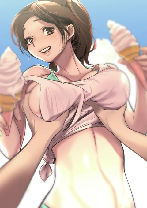 こんばんわー♪
今日も暑かったですね…。
こんな夜は「アイスを受け取って欲しい彼女」をご査収くださいませ。

※お詫び※
fantiaの漫画更新予定でしたがマシントラブルで少し遅れます。
お待ちいただいている皆様、大変申し訳ありませんー! 