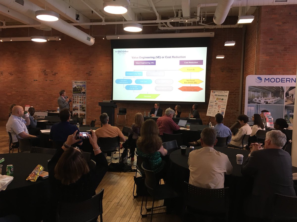 EDAContractors's tweet photo. EDAs very own Paul Goldberg presenting on a prestiged panel for CSI Bazaar! Great job Paul! Also present is Tom Falvey, Jan Vacca and Eric Rahe! Awesome panel about Value Engineering.
#csi #csiphilly #aia #aiaphl #aianational #blta #theharmangroup #TNWard #eda https://t.co/TUwMjZtMa2