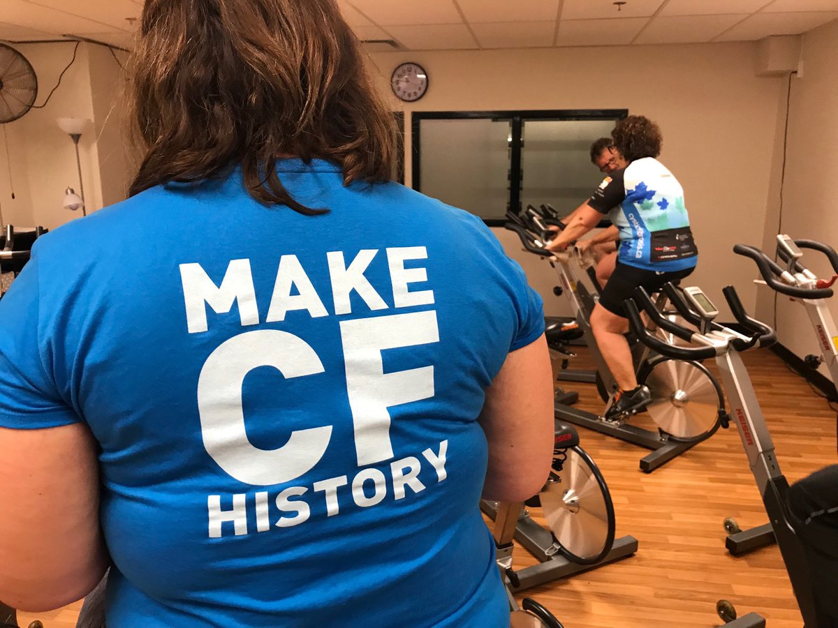 Today’s messy weather forced the ⁦<a href="/GearUp4CFPEI/">GearUp4CFPEI</a>⁩ bike ride inside ⁦<a href="/UPEI/">University of PEI</a>⁩, we’ll hear from cyclists about why they take part in this fundraising challenge #PEI