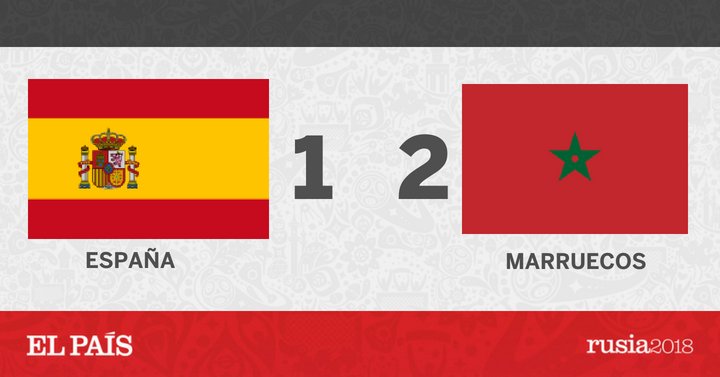 el_pais's tweet image. Marruecos se adelanta en el marcador a España en el minuto 80 #ESP 1 - 2 #MAR #Rusia2018 bit.ly/2MiWkpF