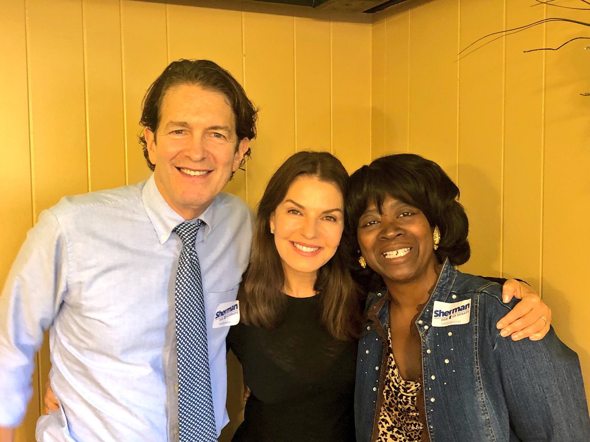 howardesherman's tweet image. Enjoying spending time with the wonderful Omeria Scott today in Laurel, getting to know voters in her home county... and eating some delicious food along the way at Estelle’s. #TeamSherman is excited for a victorious Election Day tomorrow 😊 #Sherman4Senate #mssen #msdems