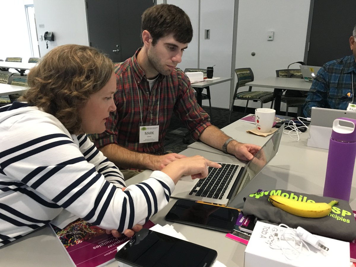CAITE6's tweet photo. Two @mobilecsp PD sites in Mass. link up today to create AP accounts and select Mobile CSP syllabus. 7 teachers in Holyoke and 13 in Framingham. #APCSP @MITAppInventor #CSforALL #GoogleEDU @MGHPCC @FraminghamU @umasscs https://t.co/ggD3zhym7S
