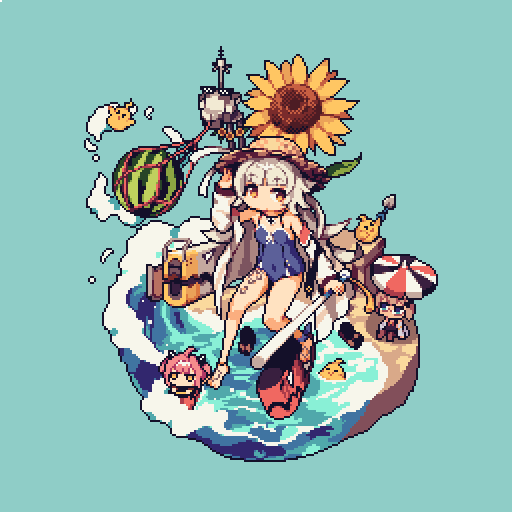 Z46（夏） #アズールレーン #ドット絵