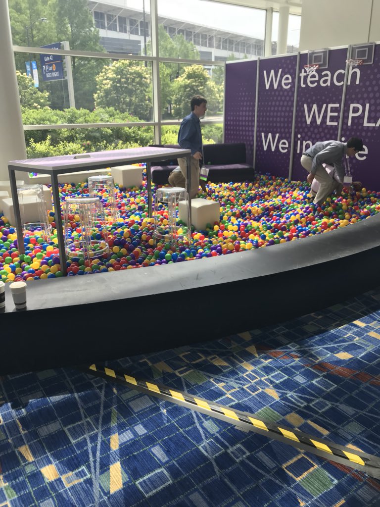 @hubbardbradford I found the ball pit! It is by the 190s rooms! Hope you find it today! The #HubbardSisters would love it! #ISTE18