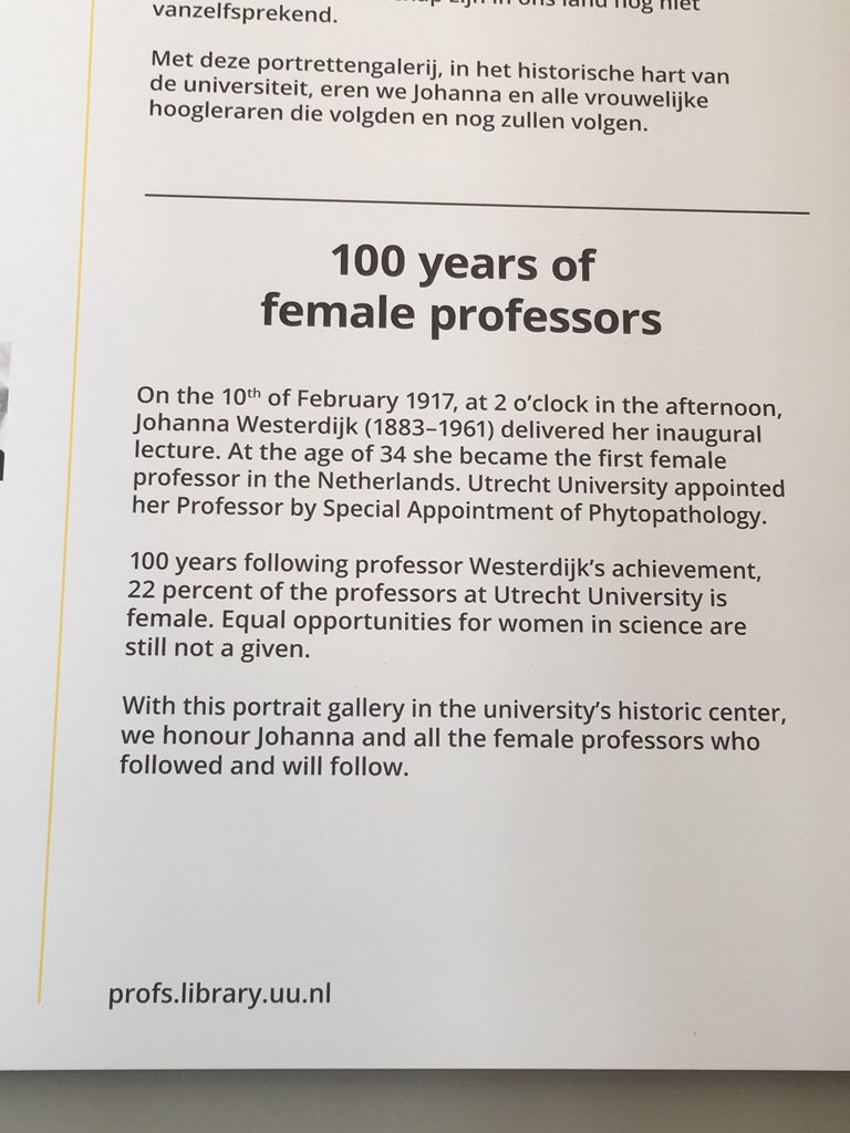 FXU_Welfare's tweet photo. Found a powerful photography exhibition of ‘100 years of female professors’ at Utrecht University after the first day of #EFYE2018 https://t.co/TwHY59XdKB