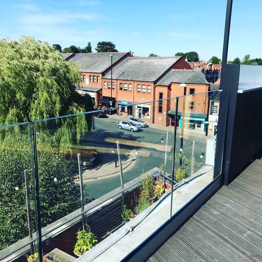 What a gorgeous day for the glass front to our new roof garden to be installed! Work has now also started inside you will pleased to hear!