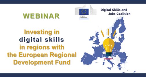 WEBINAR July 4th: INVESTING IN DIGITAL SKILLS IN REGIONS WITH THE EUROPEAN REGIONAL DEVELOPMENT FUND digitalcoalition.ie/2018/06/25/web… #skills #ict #ictskills #nationalcoalition #ERDF