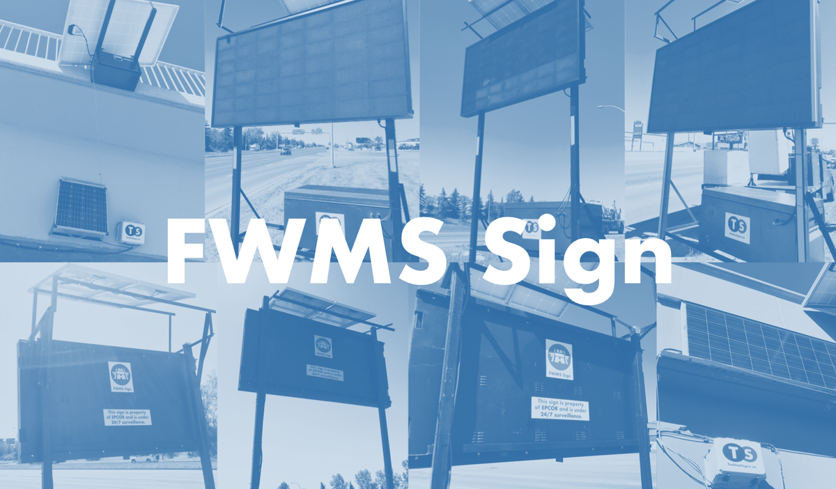 TechnoSignz's tweet photo. FWMS Sign #TechnoMondays #TechnoSignz #FWMSSign #Technology #Signs #Signage #DigitalSigns #FloodWarning #SmartCities #VisionZero #YEG https://t.co/NSHKr1CYam