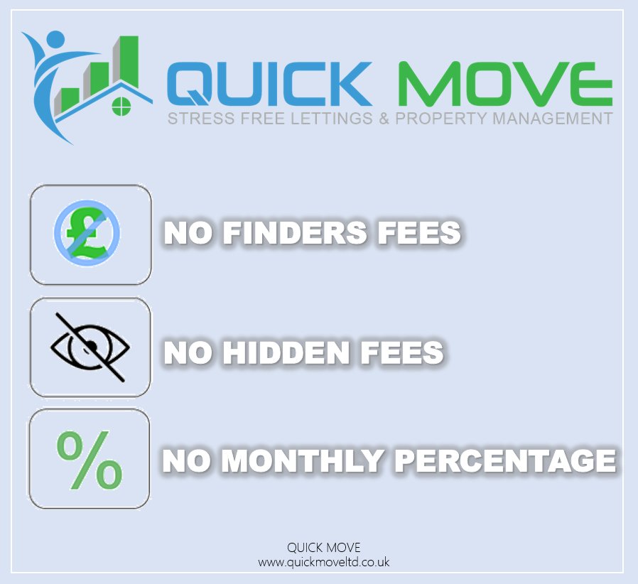 The BENEFITS of using Quick Move as a letting agent...

Maximise your profit with Quick Move’s revolutionary Management System and save £1000's compared to a traditional letting agent 🙌🏡