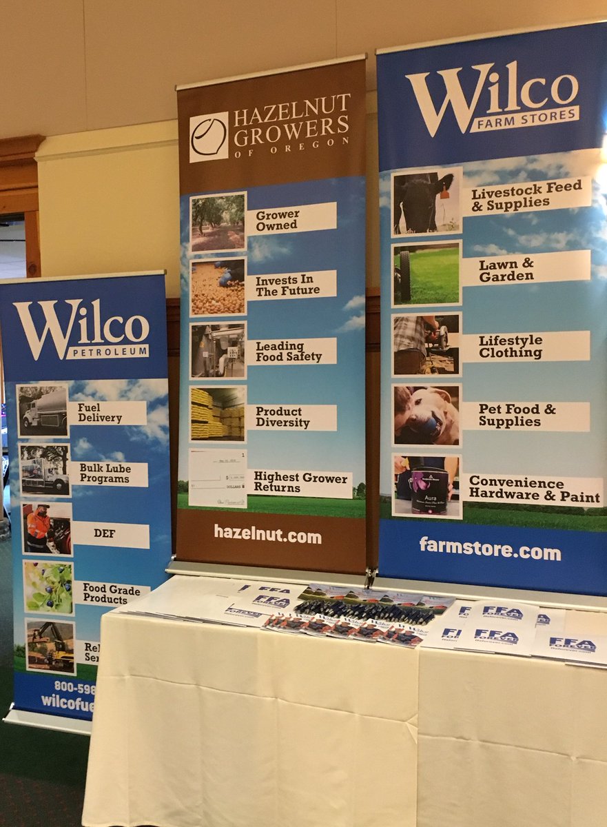 WilcoStores's tweet photo. All set up at the Washington Ag Advisor Summer Conference in Vancouver, WA! Ready to talk with teachers about Wilcoโs #FFAForever program! https://t.co/iTgK0vj05a