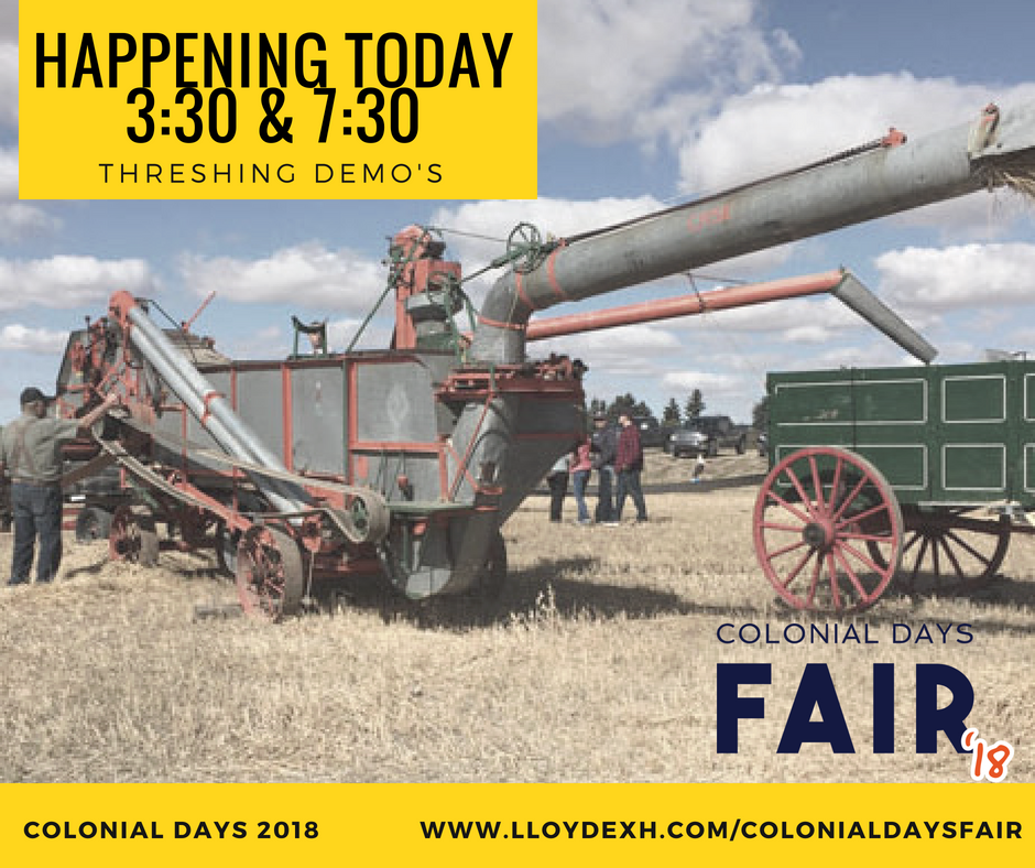 lloydexh's tweet photo. Come down to Colonial Days 2018 and slip back in time before cell phones, internet, google - back to a time when neighbours helped neighbours and everyone sat around the table at night for family dinner. #colonialdaysfair2018 #yourlloydexh #lloydminster #oldtimethreshing https://t.co/vHqOKzk7Qt
