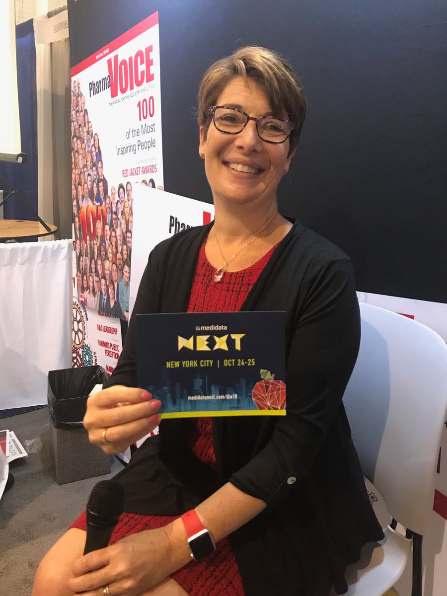 robinrae22's tweet photo. ⁦Jackie Kent ⁦@Medidata⁩ spreads news of their upcoming event. #medidatanext #DIA2018 Stop by Booth 1907 for details! ⁦@PharmaVOICE⁩ https://t.co/qm7VquKVCZ
