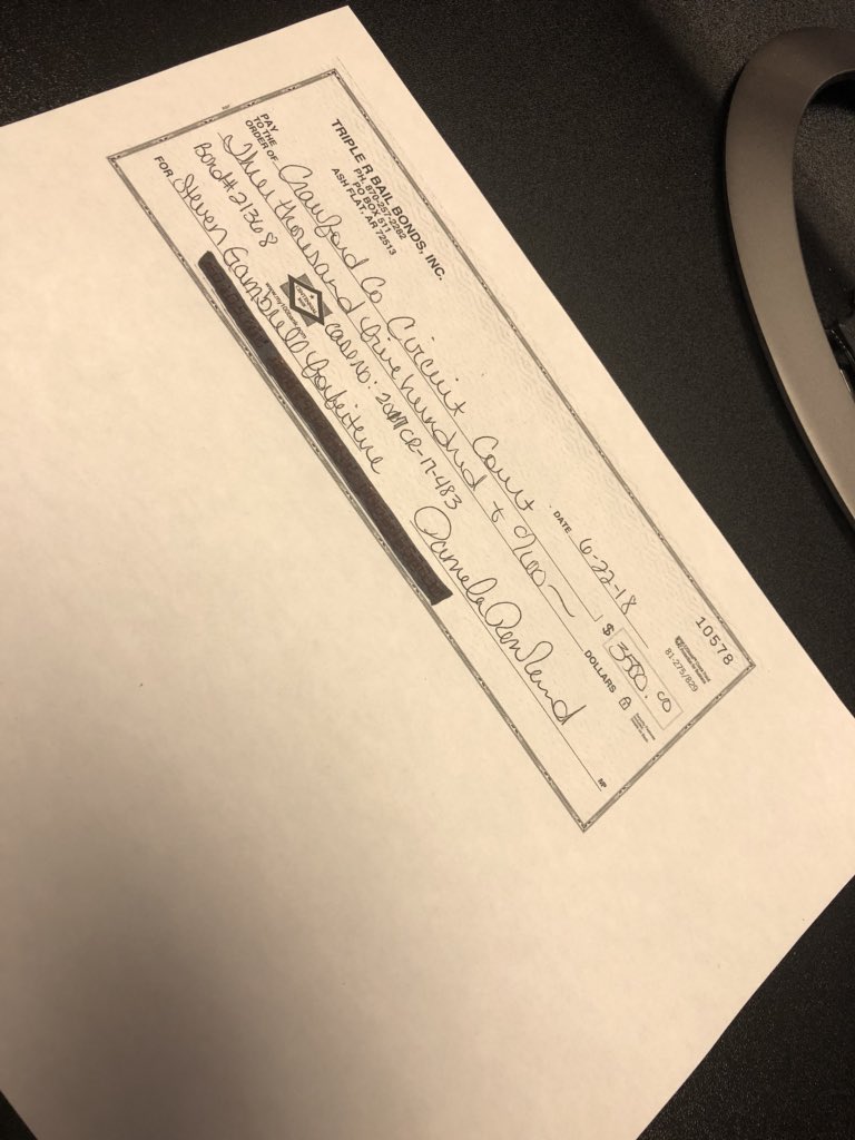 triplerbailbond's tweet photo. This is professional #bail #bonds at its fullest. When they FTA and we fail to find we pay. Cash injection to county general. No #bailreform pinky swear bond performs like this. #arpx #arleg #TeamTripleR #WeKnowBail https://t.co/705jzxiiVG