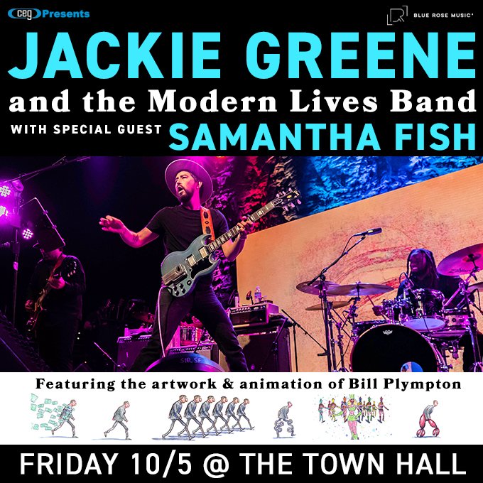 NOLAfunkNYC's tweet photo. TICKETS ON SALE NOW TO THE GENERAL PUBLIC for @jackie_greene @TownHallNYC show with The Modern Lives Band plus special guest @samanthafishmusic on Friday, October 5th⠀
Tickets and info at https://t.co/IMJKmuSGa0  #cegpresents #bluerosemusic #presents #jackiegreene #thetownhall https://t.co/qs8oY8KW8C