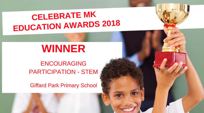 mkcouncil's tweet photo. ICYMI - Giffard Park Primary School were awarded with the Encouraging participation - STEM prize at the #MKEducationAwards2018. Giffard Park's after school STEM clubs have become so popular that they're routinely oversubscribed. https://t.co/dy81SHh3ph
