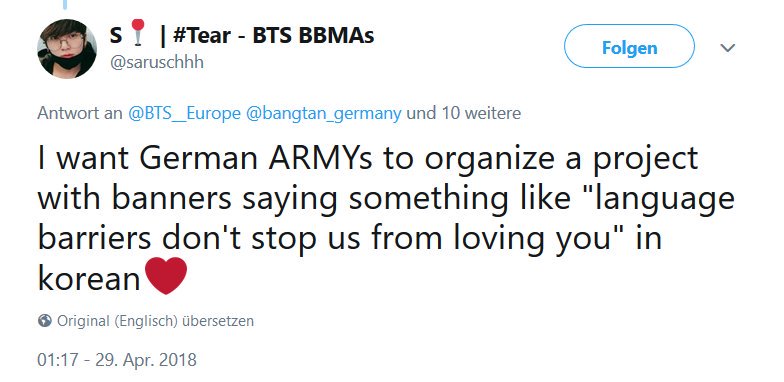 ger_unite_bts's tweet photo. [Behind story of the project]

My team decided that they wanted to take one text from a fan and one from our admins for the banners. So I will now give the credits to person who didn't know that her message actually reached us. 
Thank you @saruschhh for your loving sentence 💜 https://t.co/WDWnkUYg1b