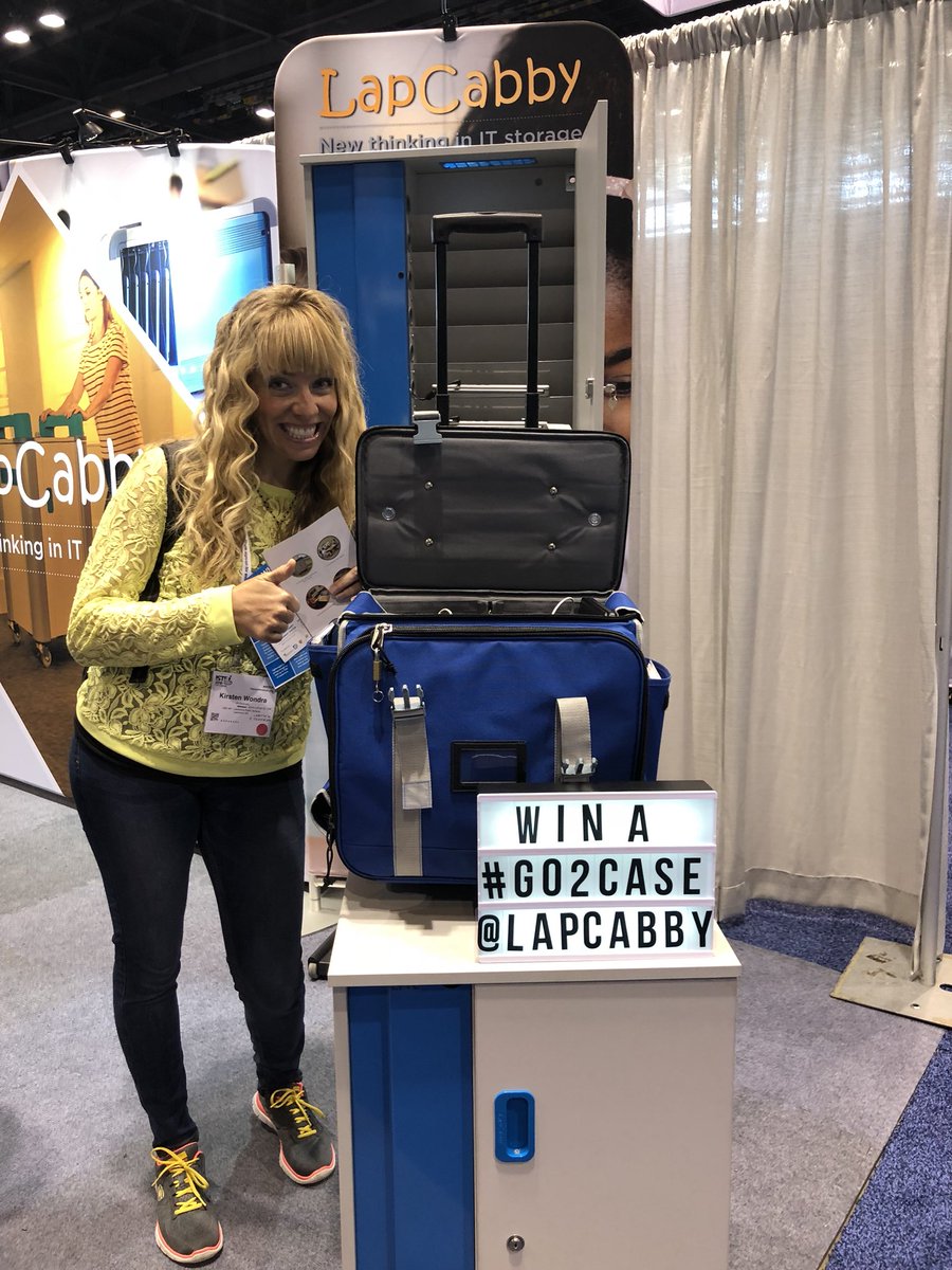 KSEdLady's tweet photo. #go2case @LapCabby investigating device charging and storage options! https://t.co/rp5degOZaZ