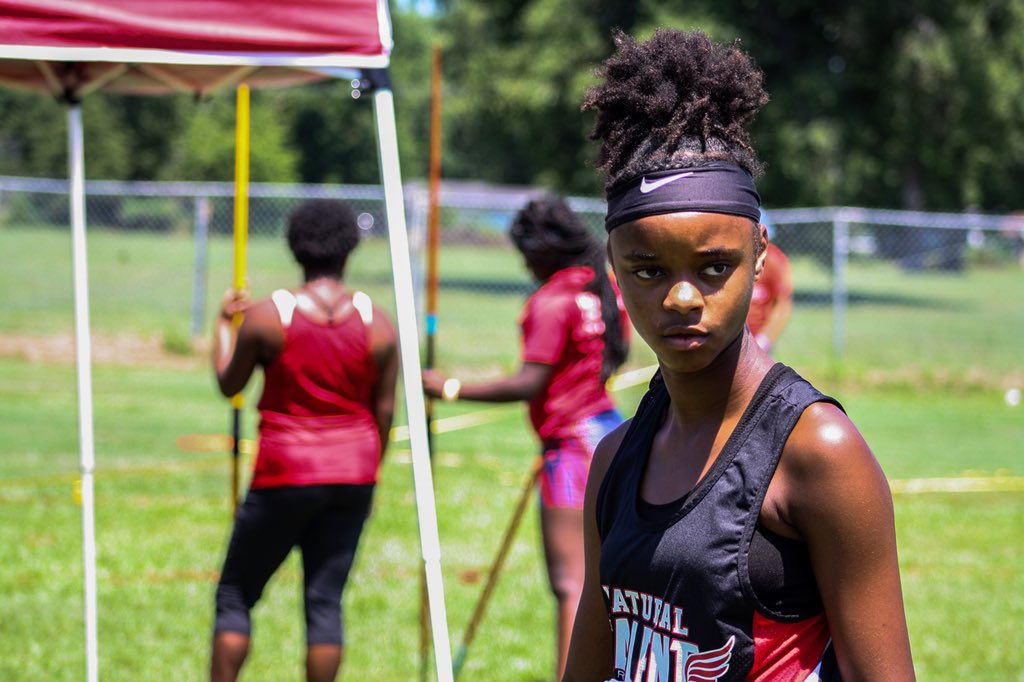hooverl_'s tweet photo. My baby girl Cherie. Hoping she turns into an Olympic Heptathlete one day. She has the help of 3 former All-Americans as coaches.2024 Olympic Trials she will be 18 years old #GoalSet https://t.co/L912lNpaTU