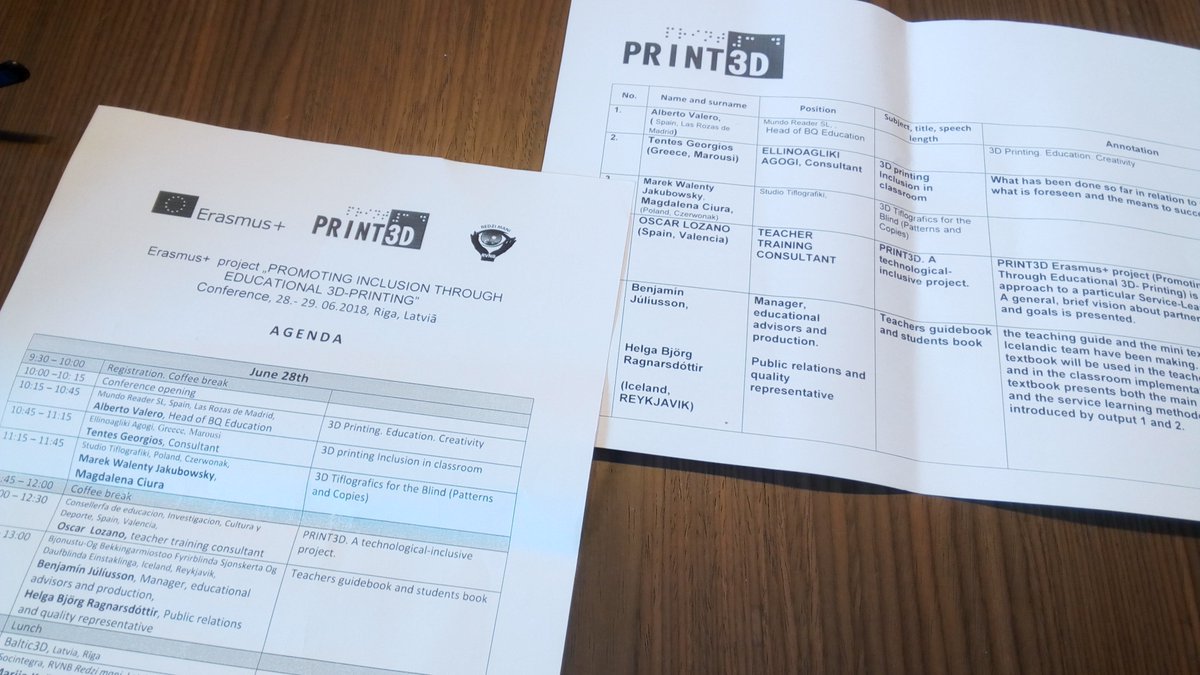carsecor's tweet photo. Reunión de preparación de la #Print3DConference en Riga, con los partners de Letonia, #RVNB "Redzi Mani". @Erasmus_PRINT3D #Print3D @ElenaThibaut @ArmandoFormacio @osralolu @GVA_Cefire @Erasmus_Project https://t.co/TaD9mxZj3W