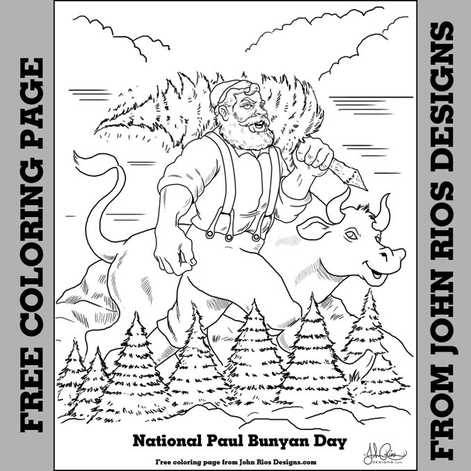 Paul Bunyan Coloring Pages