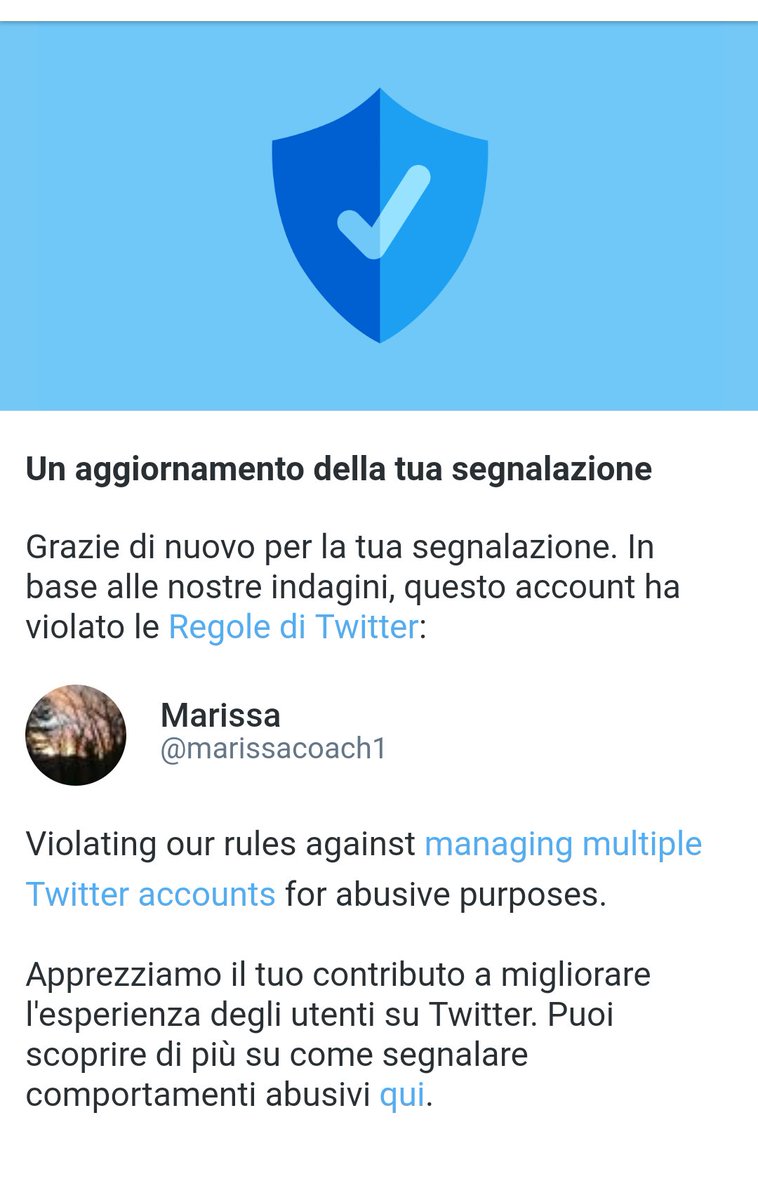 AssuntaSora's tweet image. Uno dei tanti account della hater che ho segnalato è stato chiuso.
Questo mi è stato comunicato da Twitter, io nemmeno me lo ricordavo perché ne ha talmente tanti 😂😂😂😂😂