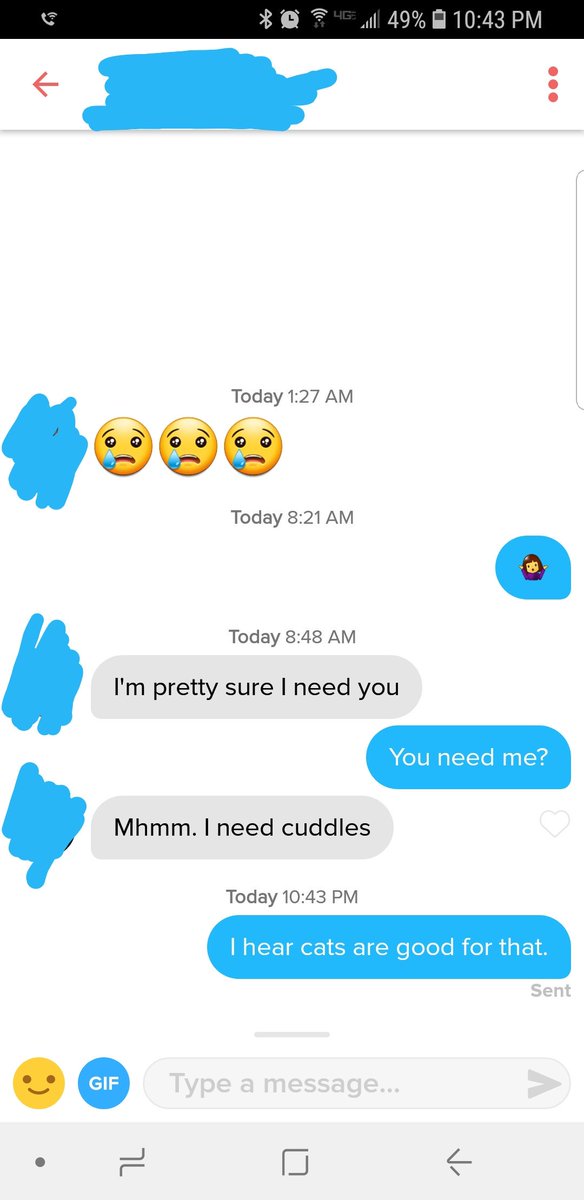 thestudwasadud's tweet photo. Sorry dude, I won't be your cat. #thestudwasadud #onlinedating #tinder #cuddles #buyacat (And while we're at it, #adoptdontshop ) https://t.co/EVTsJFJdsB