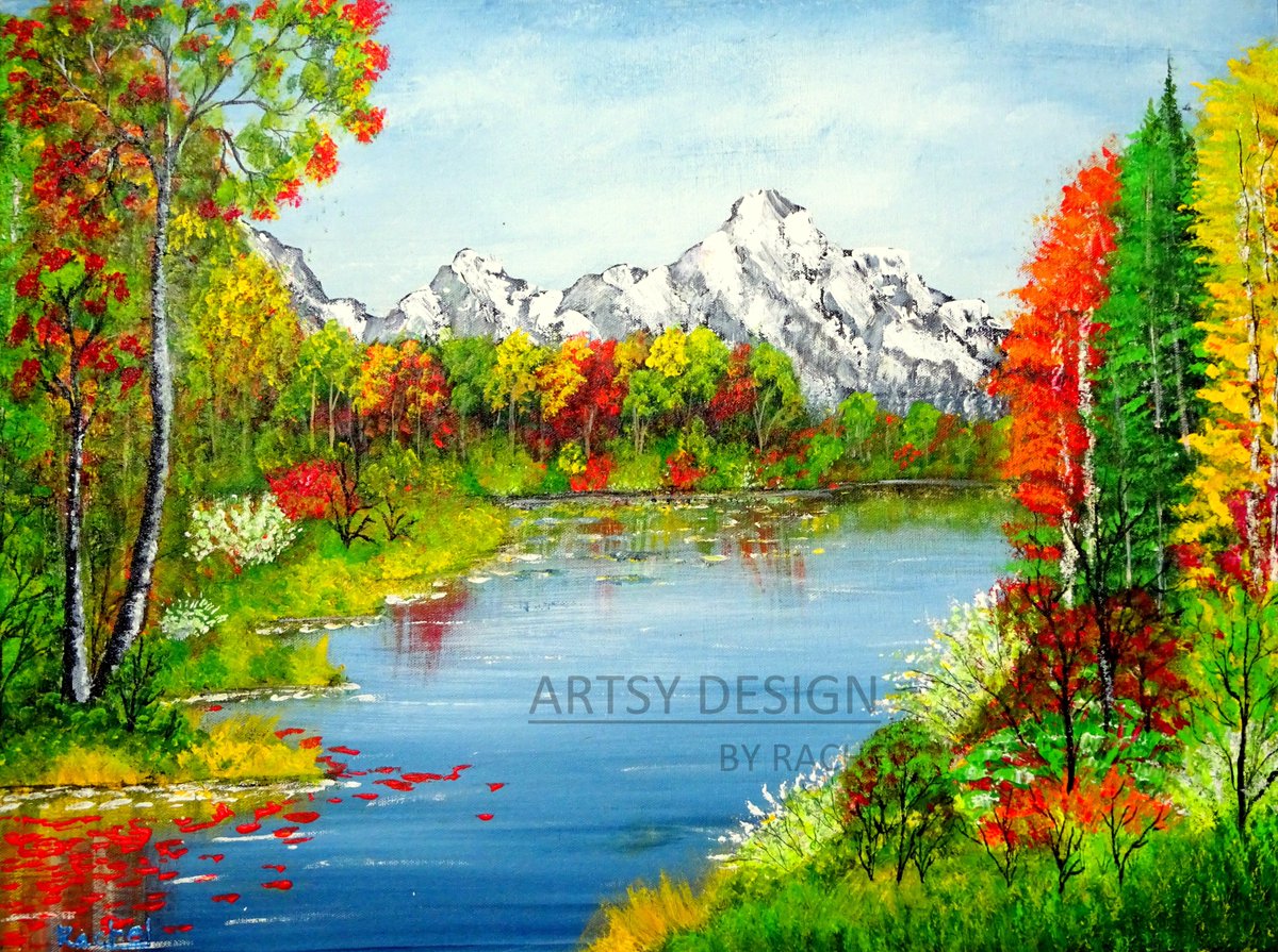 Hey friends! 
This is my imagined lake side landscape artwork.  Hope you like it. 
Pls leave your comments below. It means a lot to me.
HAVE A WONDERFUL WEEK MY FRIENDS!!😀💐