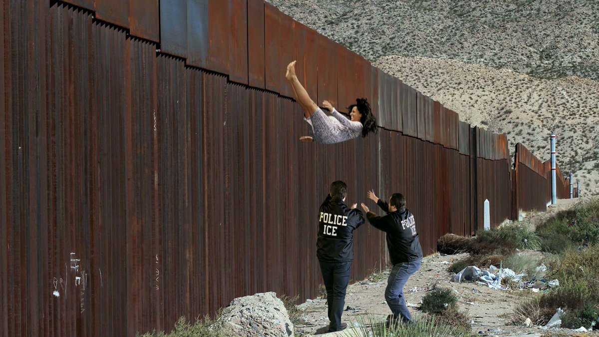 TheOnion's tweet photo. ICE Agents Hurl Pregnant Immigrant Over Mexican Border To Prevent Birth On U.S. Soil https://t.co/rCkMTknUvI https://t.co/wjyS2pF8dz