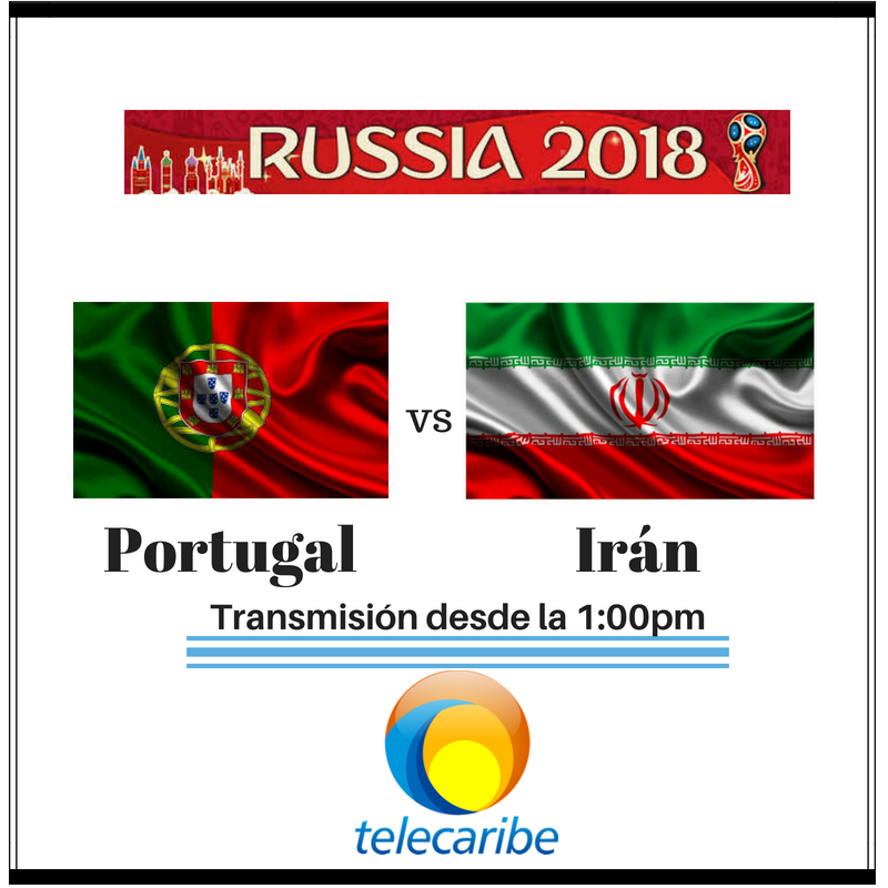 Telecaribe1's tweet photo. Desde ya empezamos la transmisión de la previa al juego Protugal Vs Irán. Síguelo desde nuestra pantalla. #MundialRusia2018 https://t.co/krRX0labHC
