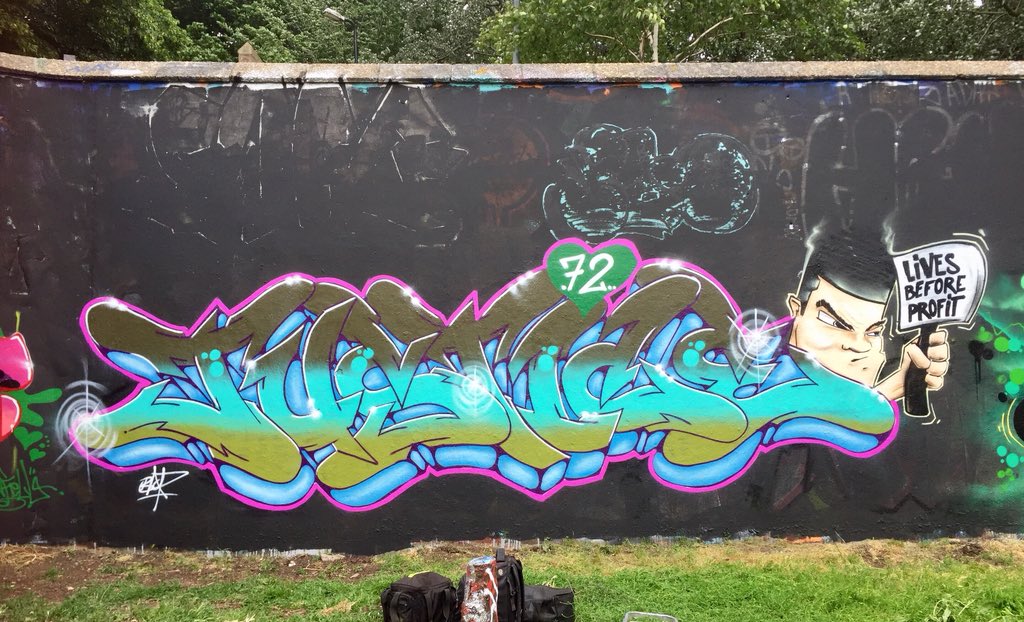 Jb_artz_'s tweet photo. .JUSTICE.
“Lives before profit”
I painted this for the victims of Grenfell tower. 
#justiceforgrenfell #grenfellgraffitijam #Graffiti #graffitiart #justice4grenfell https://t.co/3PfhPcTyku