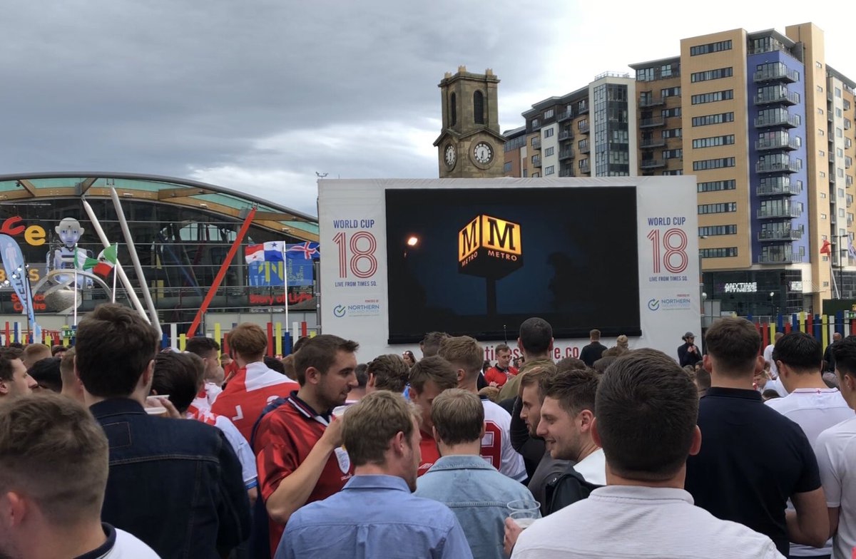 We are proud to have the most talked about football fanzone in England, no one loves football like the Geordies and they are out in force cheering on the 3 lions which means great placement for <a href="/My_Metro/">Tyne and Wear Metro</a> by @MediaCom_EDI <a href="/kineticwwUK/">Kinetic UK</a>