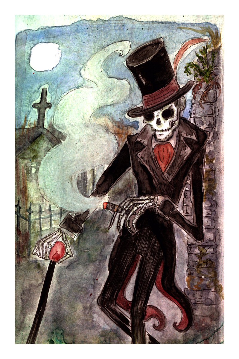 Twitter पर Bat In Your Belfry: "Mr. Baron Samedi. Inspired by my travel to  New Orleans. #darkart #horrorart #baronsamedi #voodoo #neworleans #cemetery  #Watercolor #batinyourbelfry… https://t.co/2xJAXNzrYh"