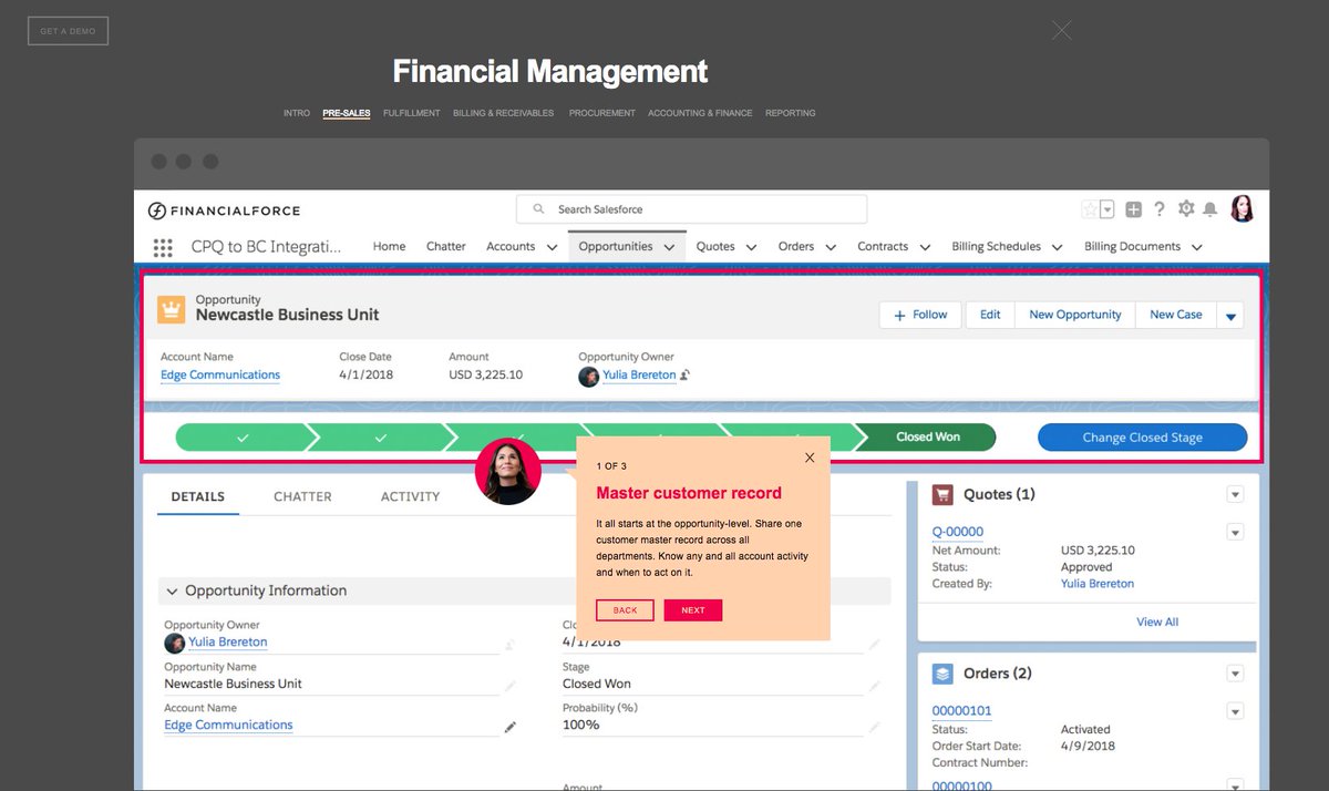 CertiniaInc's tweet photo. Isn’t it time you streamline, simplify, and automate your finances - all on one intelligent platform? Take the product tour of FinancialForce Financial Management. https://t.co/jle5fU3MgQ https://t.co/K8dAmqlwdF