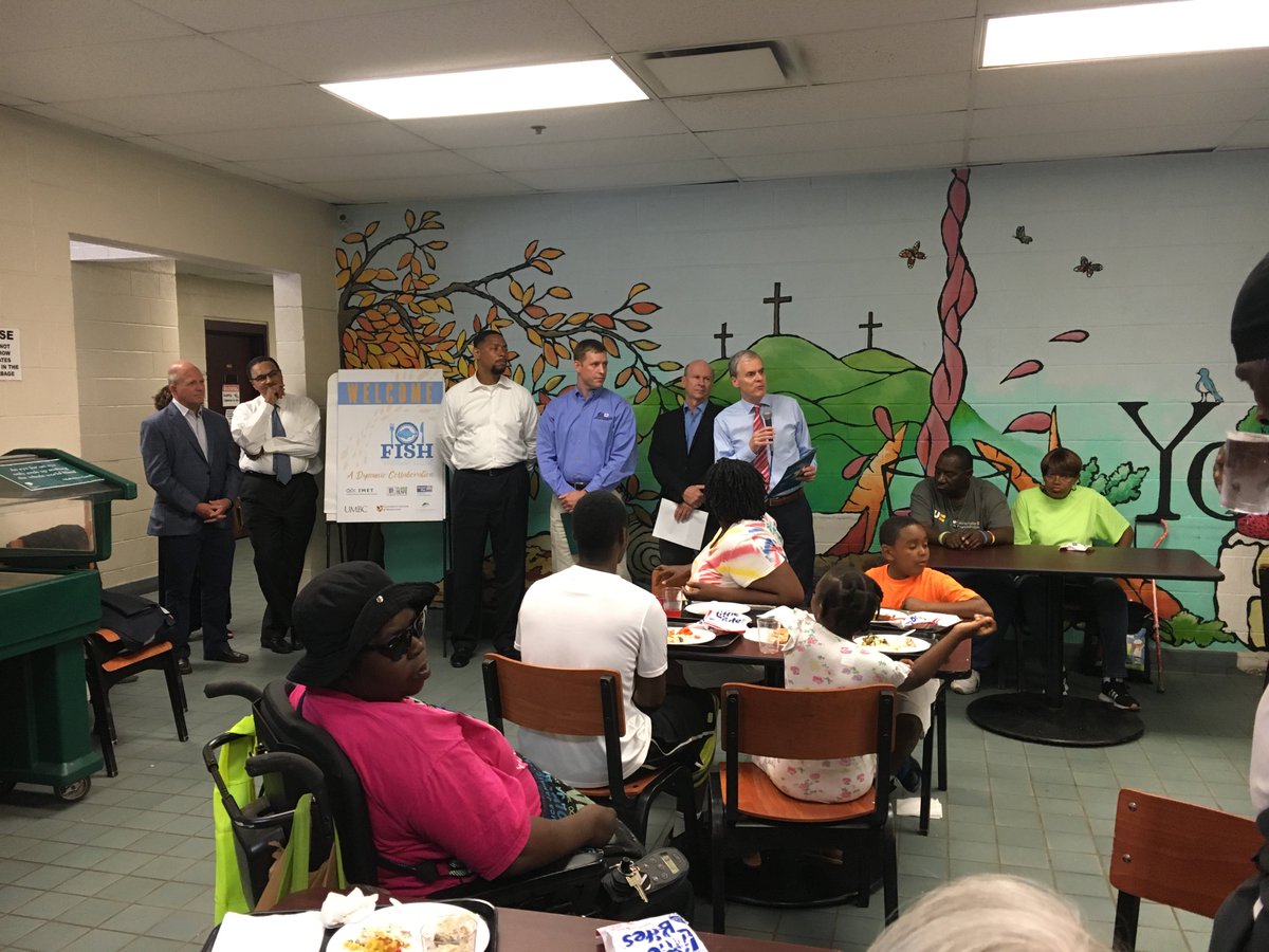 pgoodwin_UMCES's tweet photo. Excited to help kick off incredible Feeding Individuals to Support Health (FISH) partnership that brings together science and community to offer healthy food choices. @fcbmore @UnitedWayCM @IMET_USMD @mvblfeast @MDFoodBank  https://t.co/RHIEQvCal9 https://t.co/am4xaKGHGP