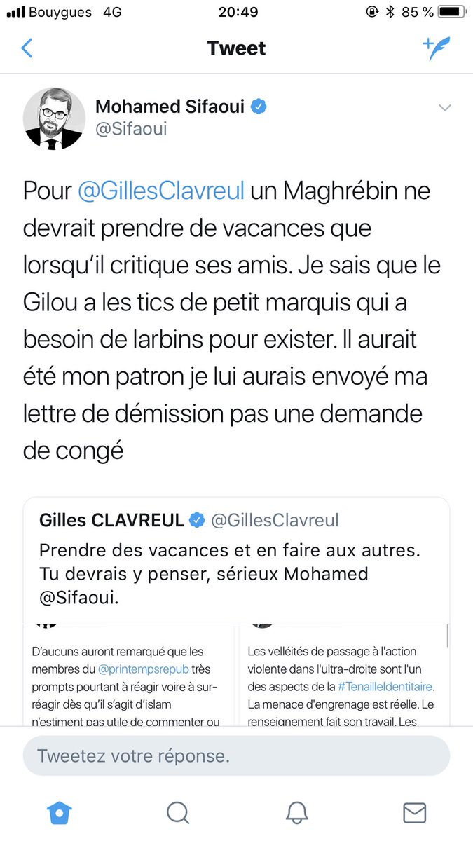 sefen guez guez on twitter laurent bouvet attaque sifaoui malade sur son etat de sante c est dire la bassesse de son comportement https t co wovoqaymkm twitter