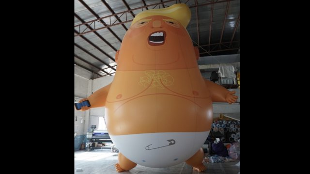 thehill's tweet image. Protestors to fly giant inflatable Trump baby over London during his UK visit hill.cm/2ix7nir