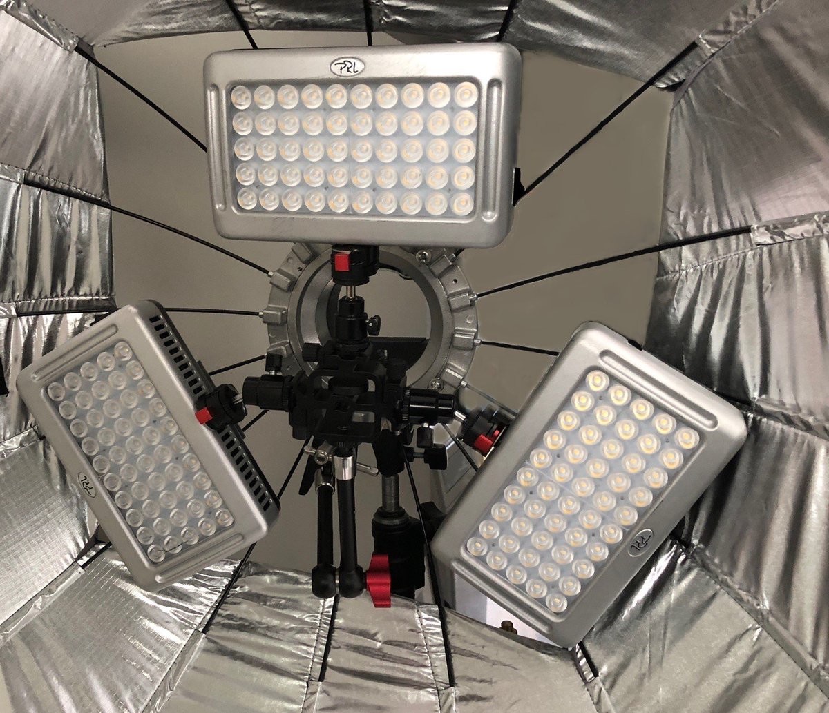 PRLLighting's tweet image. Thanks to Paul Gero for a great example of how versatile the PRL Lustra50 can be. A single offset arm and some quick mount hardware gives him the ability to condense or spread his LED constant light source direct or bounced in his parabolic umbrella!