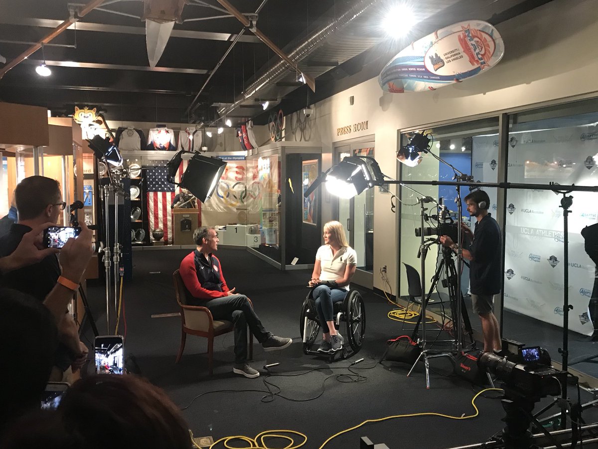 TFA_Prod's tweet photo. @malloryweggeman with @MayorOfLA this weekend at the 2018 Angel City Games talking about the power of sport and the LA 2028 Paralympic Games. @angelcitysports @nowthisnews #ParalympicMovement #AdaptiveSports https://t.co/KDMQf5cYpd