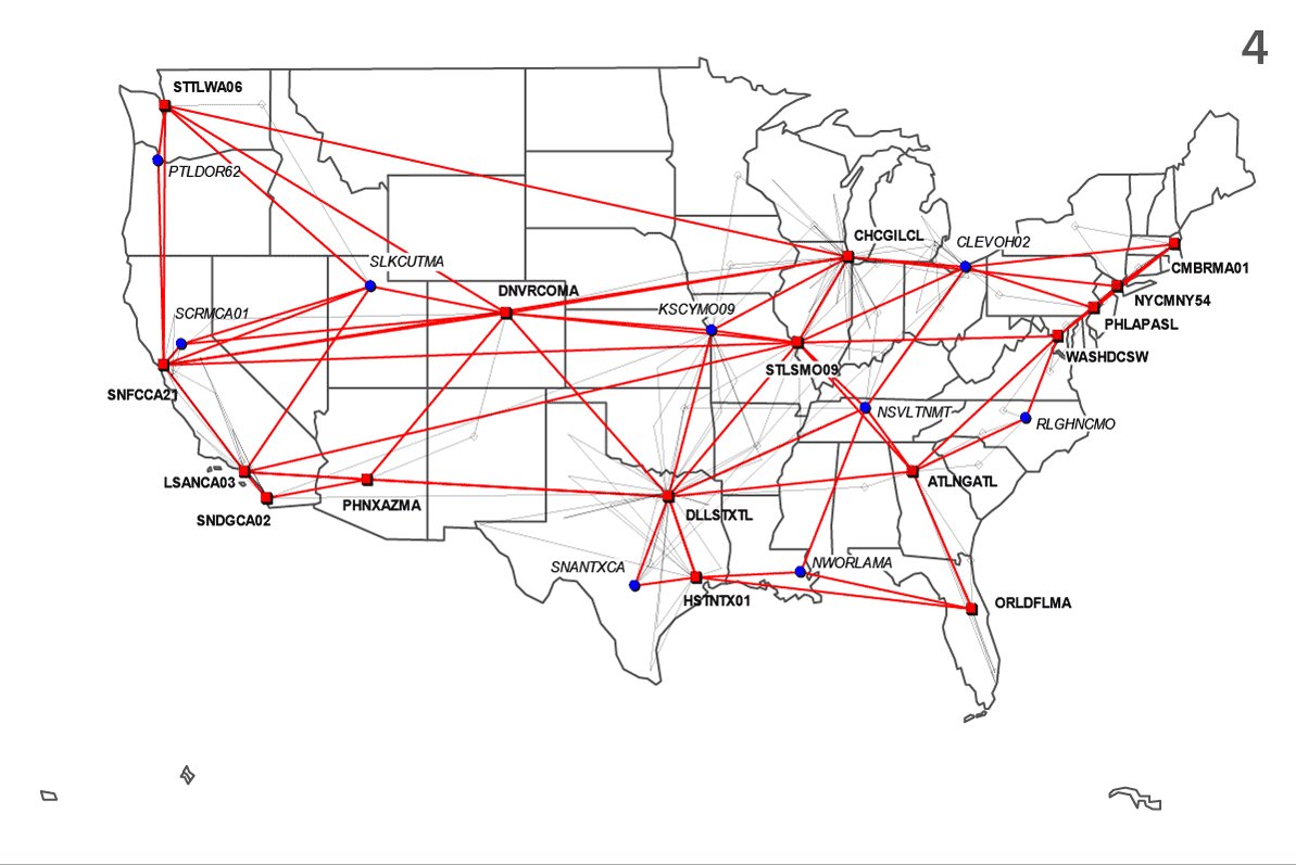 Here are non-animated versions of the maps that appear in the story, for those who're interested. Numbers 1 & 2 are derived from an NSA document about the FAIRVIEW program; 3 & 4 are AT&T network maps. Learn more about them in my colleague Henrik's thread:  https://twitter.com/moltke/status/1011221135411826689