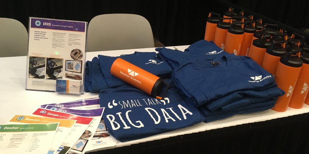 WeatherIntel's tweet image. Get ready for the #Austin heat with water bottles and extra t-shirts from #WeatherAnalytics booth 102!  #AmericasClaimsEvent
