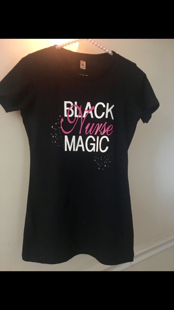 BlackNurseMagic's tweet photo. “Black Nurse Magic” Black T-Shirt. Available in Adult and Children’s sizes! #BlackNurseMagic https://t.co/6VicQOqGuz