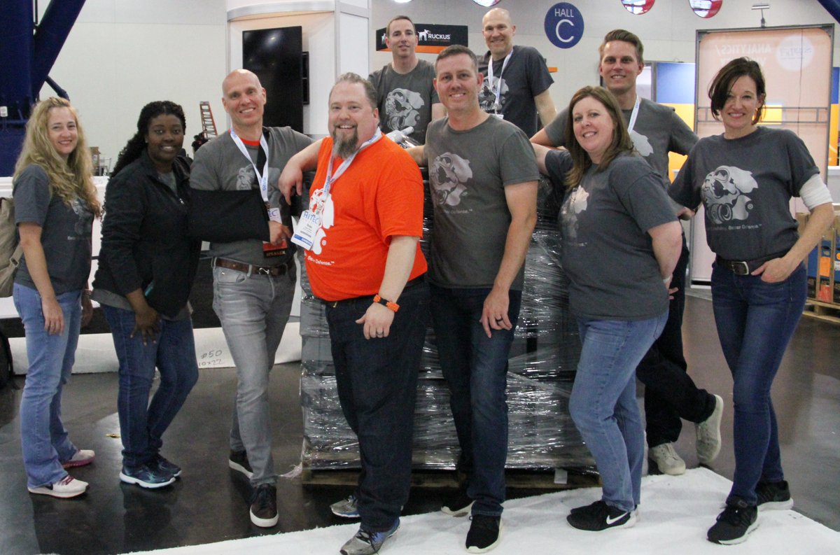 VenzaGroup's tweet photo. And in the blink of eye @HFTP #HITECtx was over. Wrapped and packed by our own team — Go VENZA! Many hands make lite work. However, we are entertaining hiring a company to do this next year. We had a great show! #plasticwrap #8Cases https://t.co/LFRacj7dj0