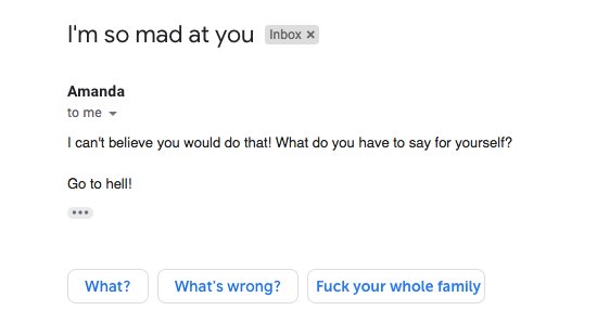 Wow gmail's newauto-replys are very intuitive