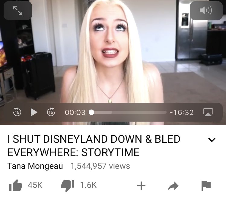 tana just lies so consistently and frequently it’s amazing that anyone ever listens to anything she has to say. for example, in the disneyland storytime she claims they projected a photo of baby tana with blood on her face on the dumbo ride, but that ride doesn’t take photos
