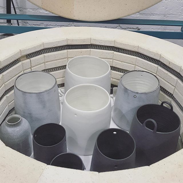 BoltCeramics's tweet photo. Firing done, pots looking good after unpacking. Another firing went straight on again. These ones need their bases polished to remove any scratchiness, then their ‘handles’ of wire or willow will be added to complete them. Proper photos soon. .
.
#wheelt… https://t.co/NRb33uL6K4 https://t.co/9WiPeZLWUP