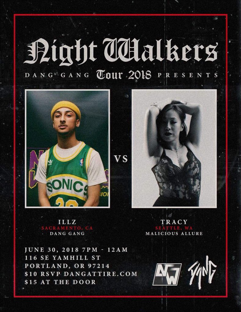 Zayillz's tweet photo. Final tour stop this weekend, in PORTLAND!
Its been a blessing to be able to travel and compete with top competitors this year. Get ready to hear me talk my shit next Night Walkers!
#illz #DANGGANG #NIGHTWALKERSTOUR https://t.co/ThIjtcM2Eu