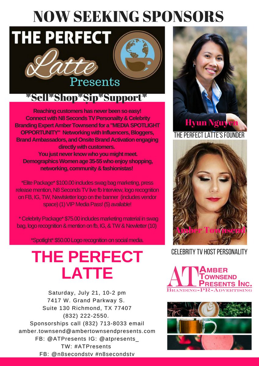 Amber_TV_Host's tweet photo. #ATPresents #theperfectlatte #n8secondstv #fans #bloggers #influencers #fashionistas #bloggers #sip&shop #whw2n #networking #women #connect https://t.co/4IIFVT5ElY